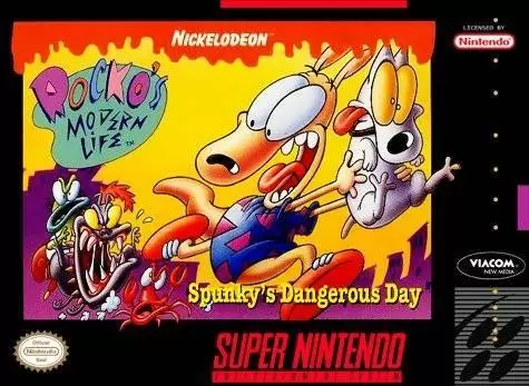 Super Famicom Games - Rocko\'s Modern Life - Spunky\'s Dangerous Day