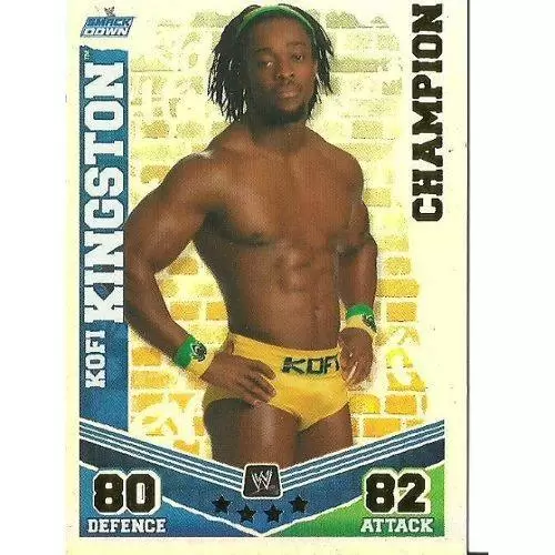 Slam Attax - Mayhem - Carte Slam Attax Mayhem : Champion Kofi Kingston