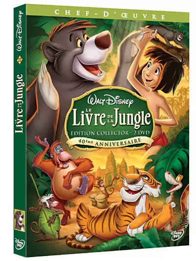 Les grands classiques de Disney en DVD - Le livre de la jungle