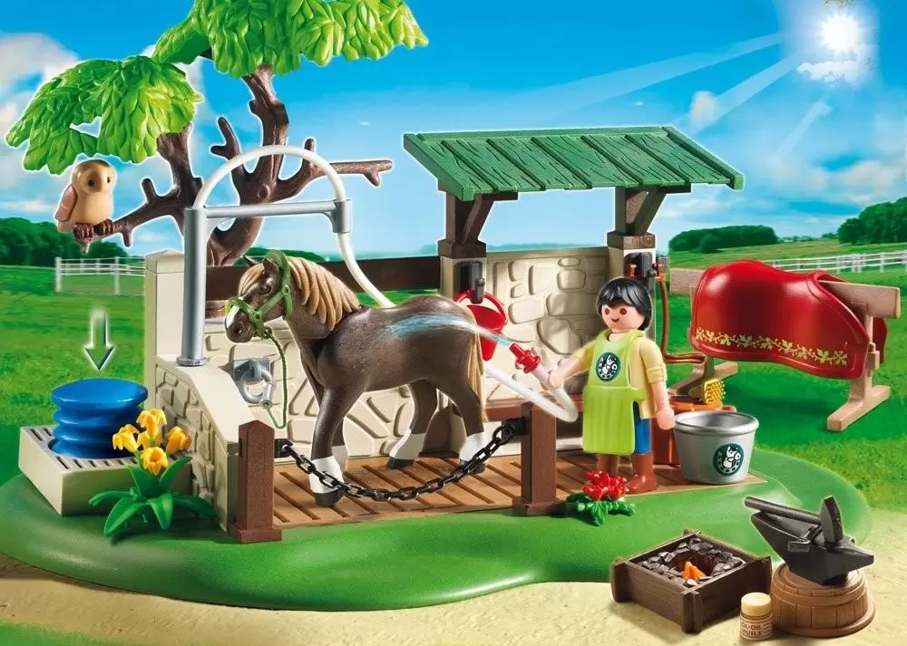 Playmobil équitation - Box de soins pour chevaux