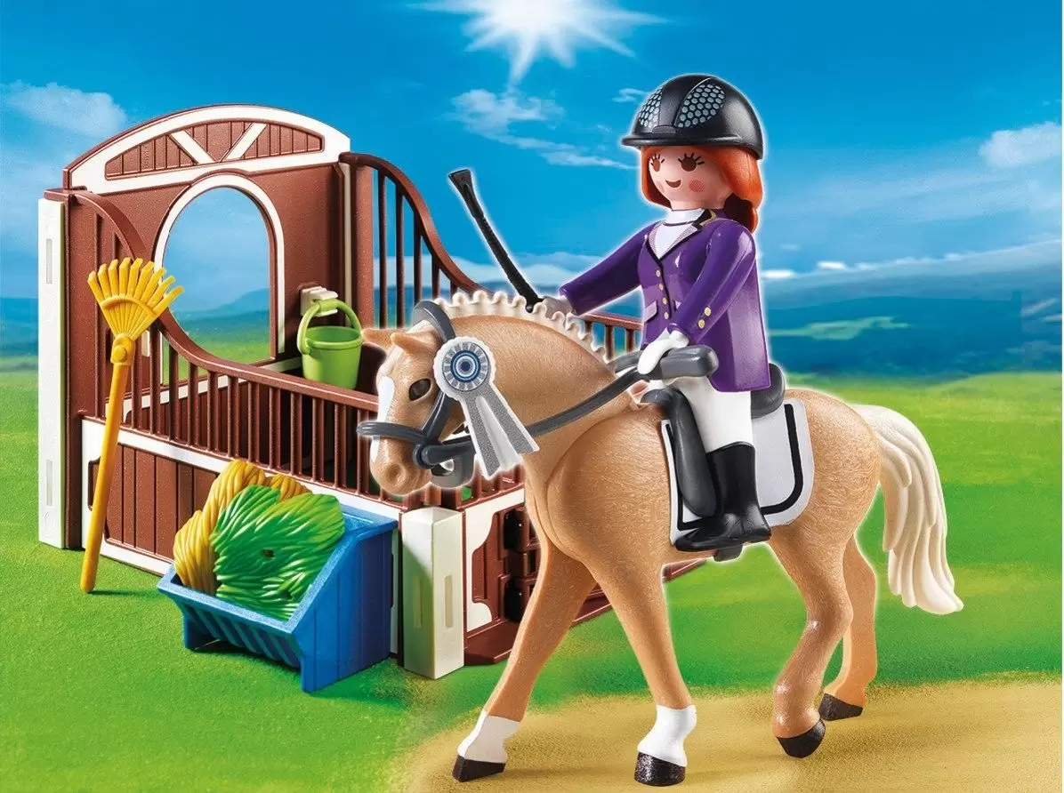Playmobil équitation - Cheval Holsteiner et son paddock