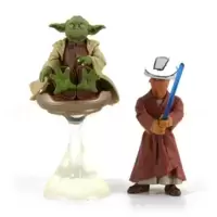 Yoda and Chian, Padawan Lightsaber Training