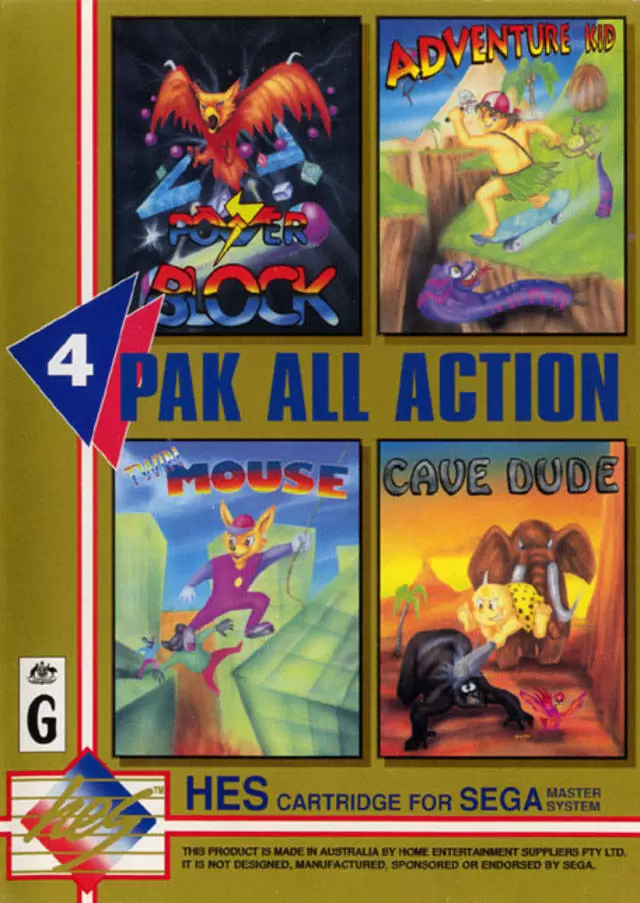 SEGA Master System Games - 4 Pak All Action