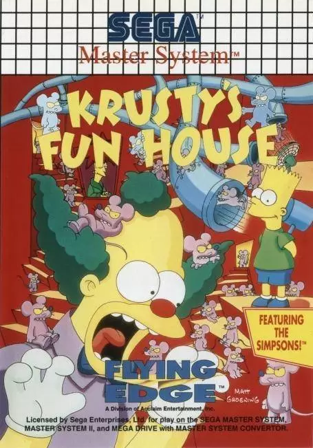 SEGA Master System Games - Krusty\'s Fun House