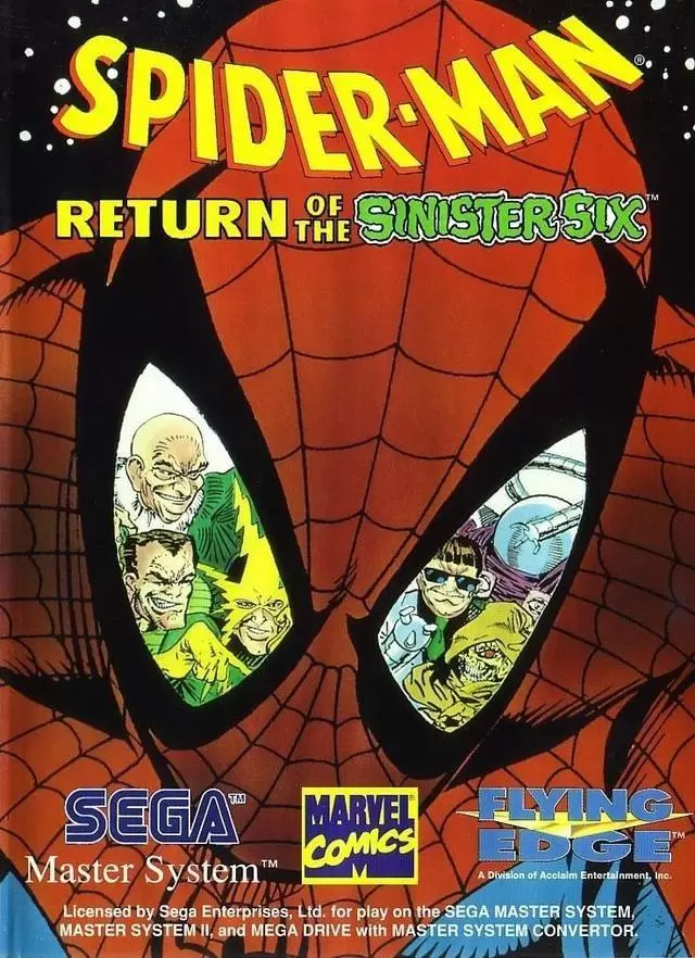SEGA Master System Games - Spider-Man: Return of the Sinister Six