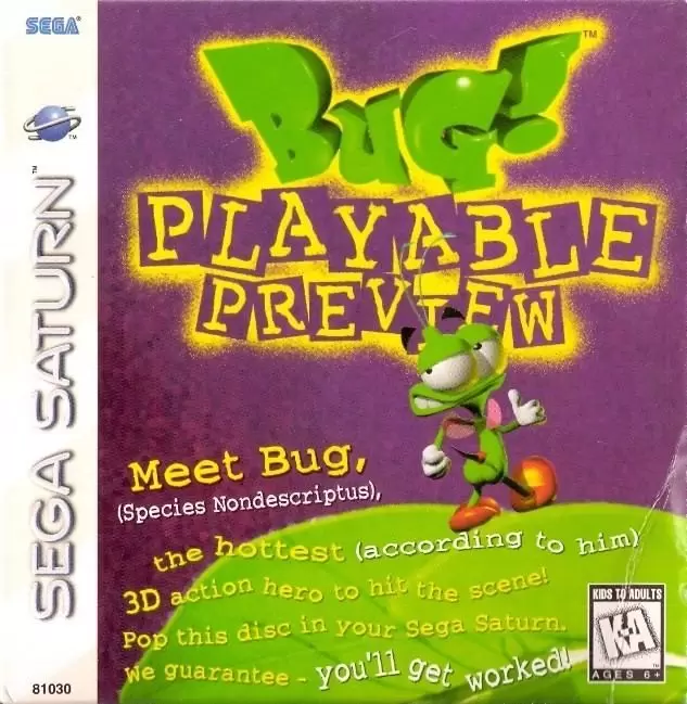 Jeux SEGA Saturn - Bug! Playable Preview