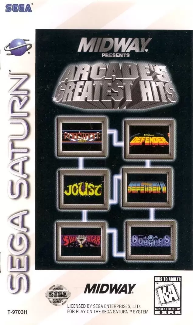 Jeux SEGA Saturn - Midway Presents Arcade\'s Greatest Hits