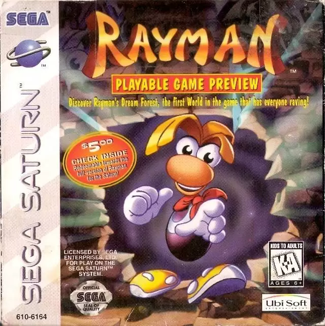 Jeux SEGA Saturn - Rayman: Playable Game Preview
