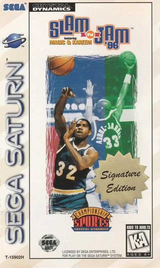 SEGA Saturn Games - Slam \'n Jam \'96 featuring Magic & Kareem