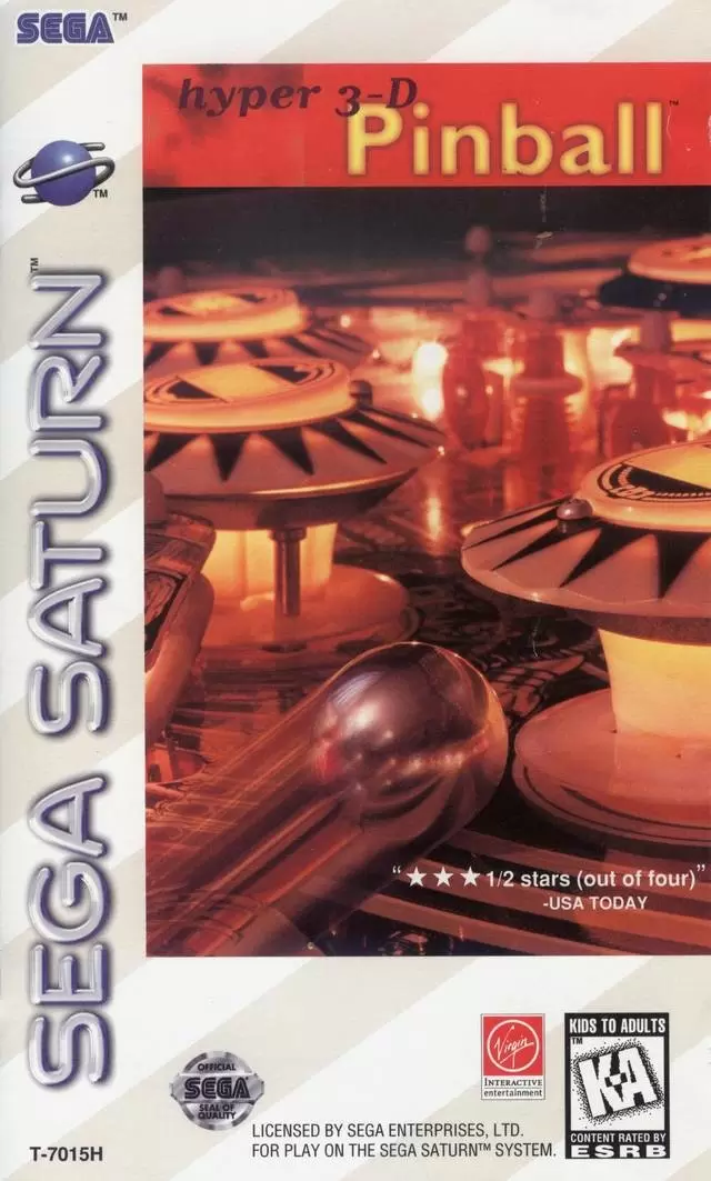 SEGA Saturn Games - Hyper 3-D Pinball