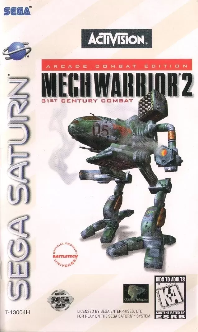 Jeux SEGA Saturn - MechWarrior 2: 31st Century Combat Arcade Combat Edition