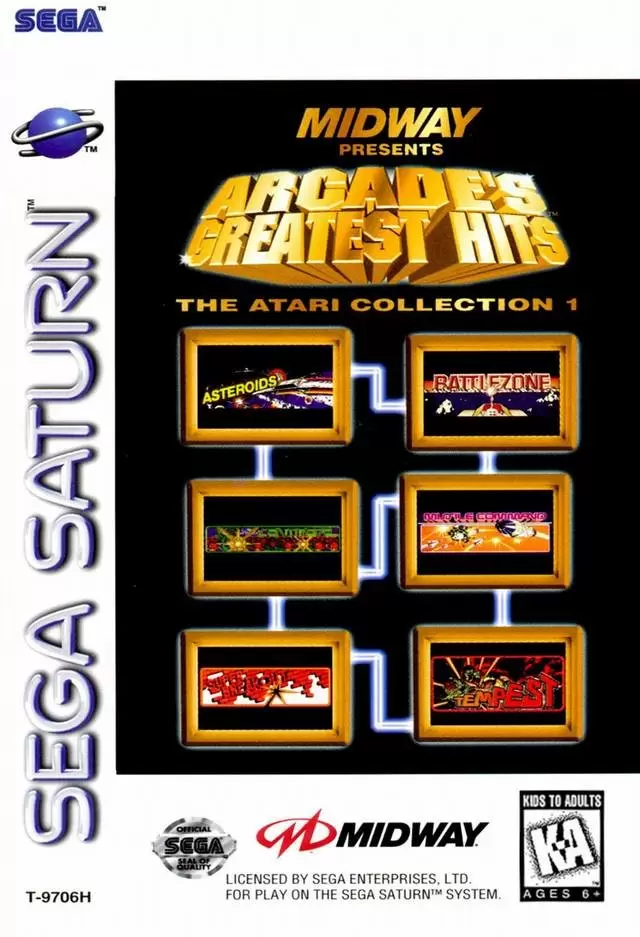 Jeux SEGA Saturn - Midway Presents Arcade\'s Greatest Hits: The Atari Collection 1