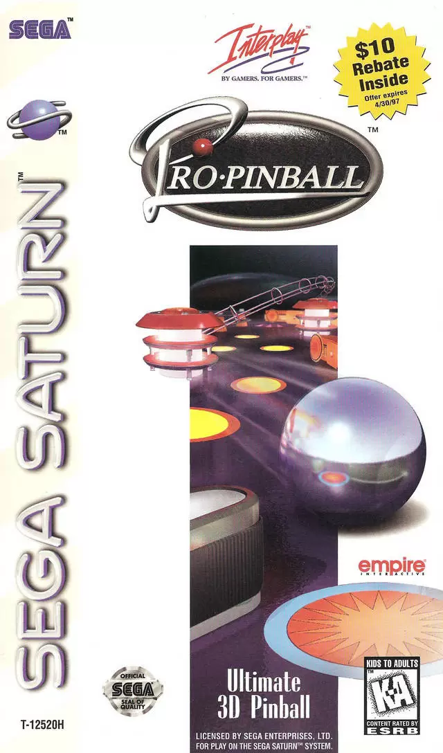 Jeux SEGA Saturn - Pro Pinball