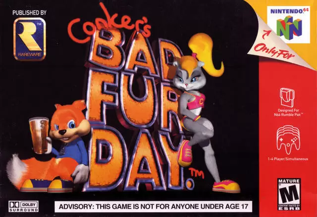 Nintendo 64 Games - Conker\'s Bad Fur Day