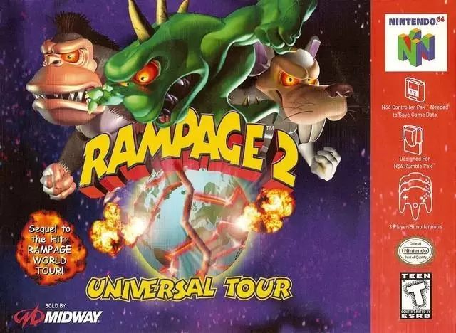Nintendo 64 Games - Rampage 2: Universal Tour