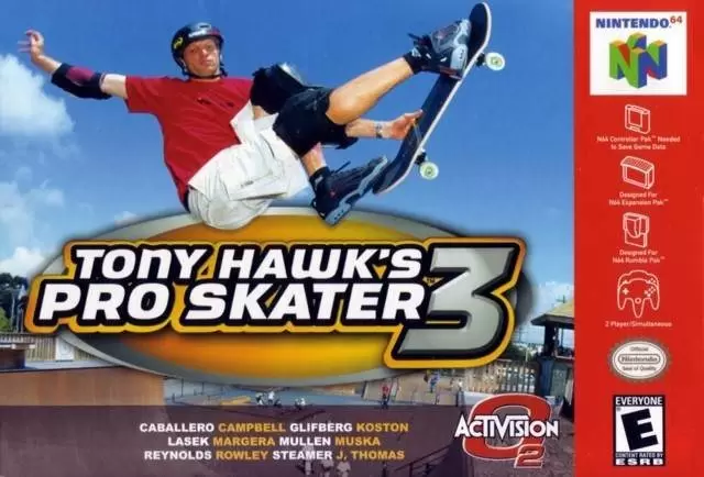 Nintendo 64 Games - Tony Hawk\'s Pro Skater 3