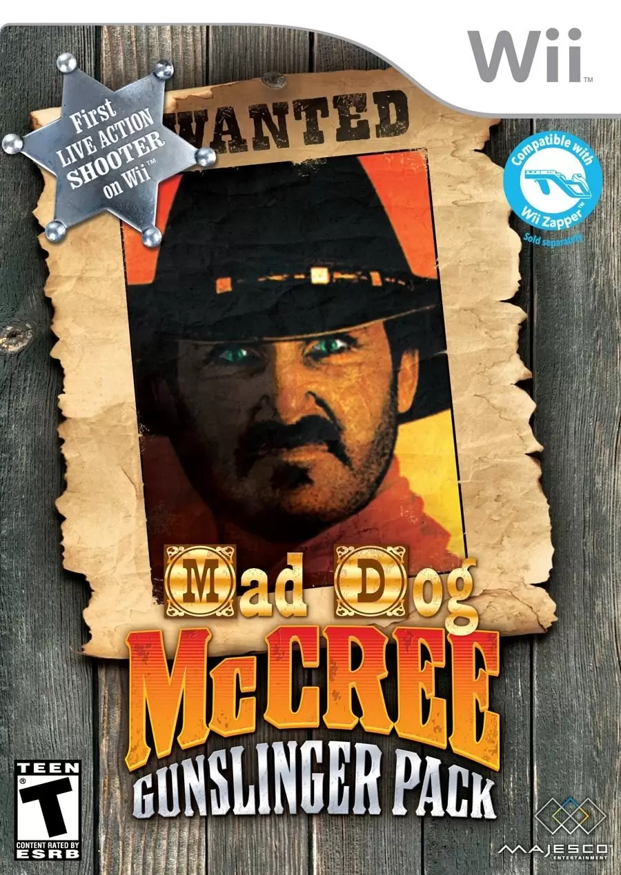 Nintendo Wii Games - Mad Dog McCree Gunslinger Pack