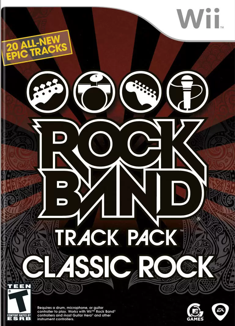 Jeux Nintendo Wii - Rock Band Track Pack: Classic Rock