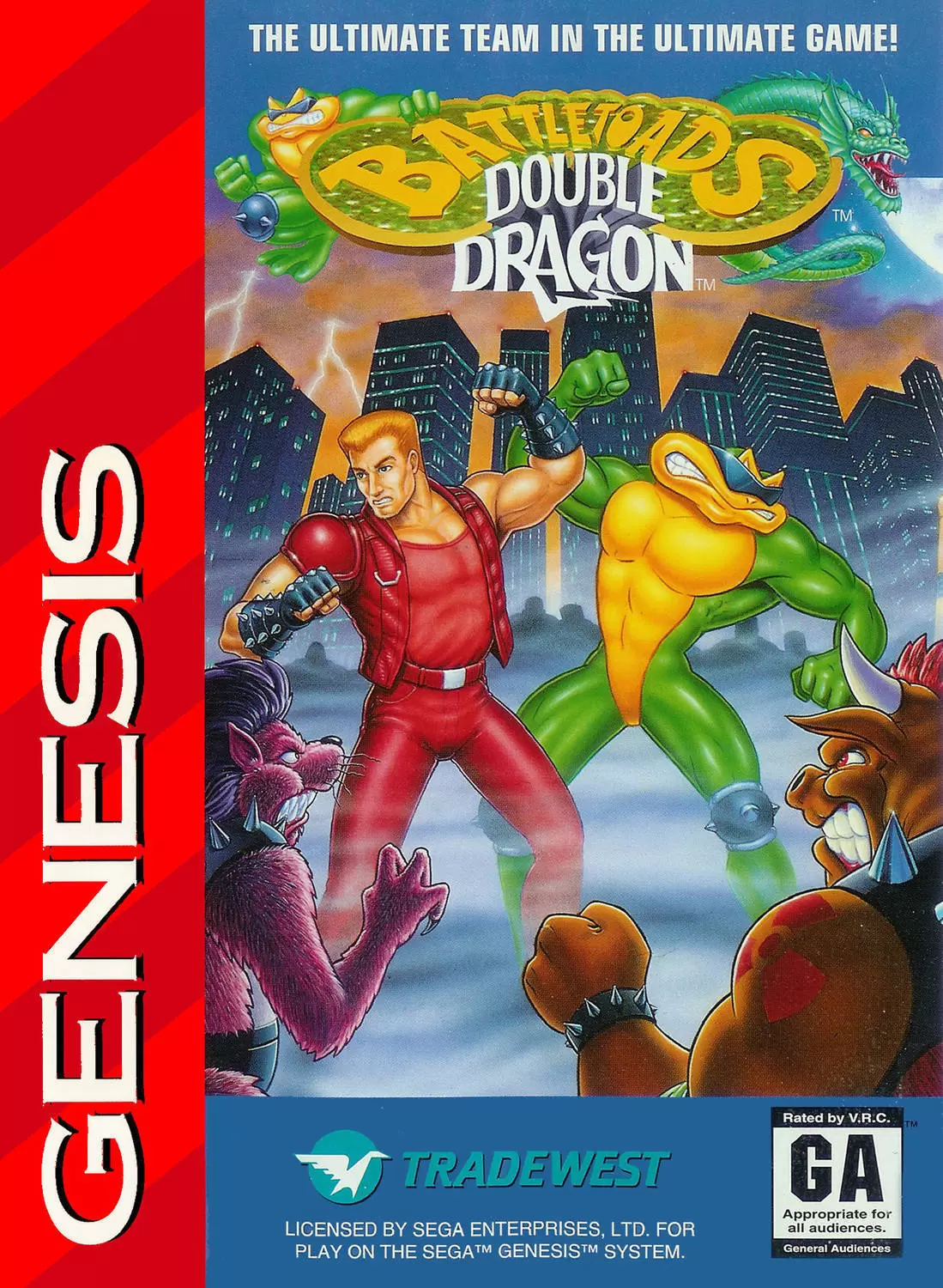 Jeux SEGA Mega Drive - Battletoads & Double Dragon