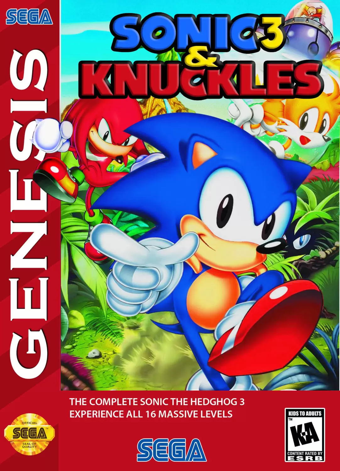 Jeux SEGA Mega Drive - Sonic & Knuckles + Sonic the Hedgehog 3