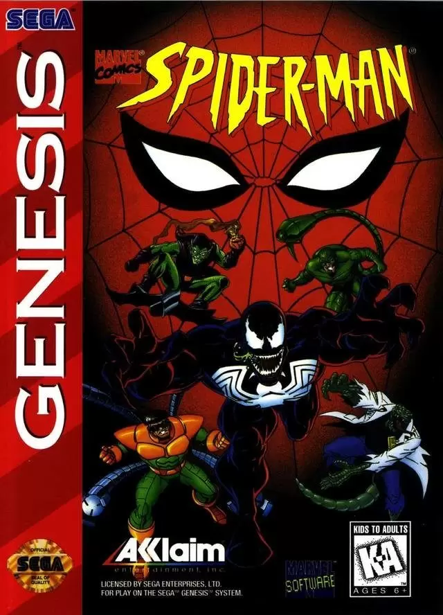 Sega Genesis Games - Spider-Man Animated Series