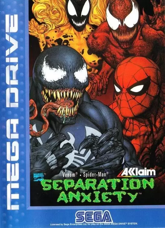 Sega Genesis Games - Spider-Man & Venom: Separation Anxiety