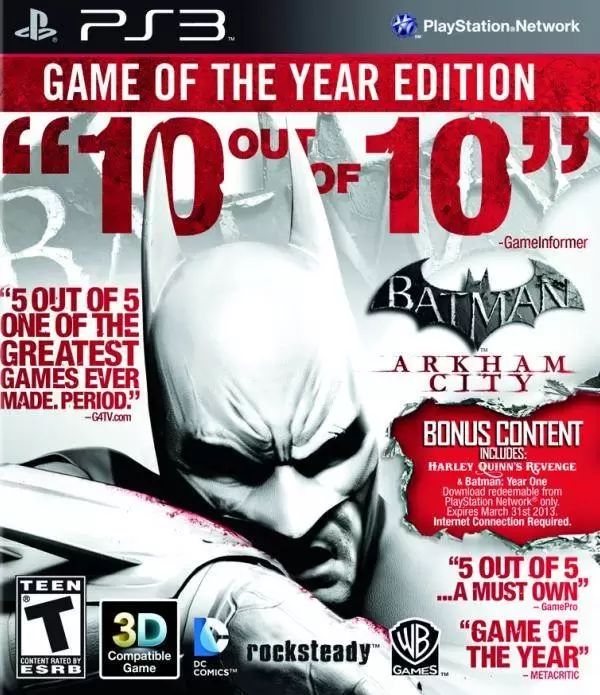 Jeux PS3 - Batman: Arkham City: Game of the Year Edition