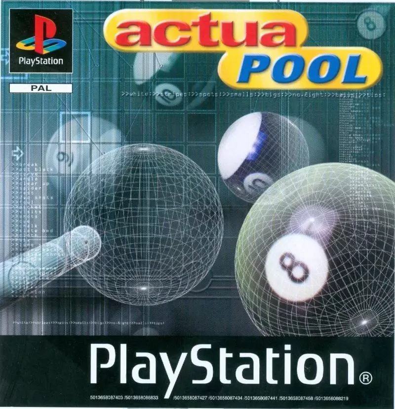 Jeux Playstation PS1 - Actua Pool