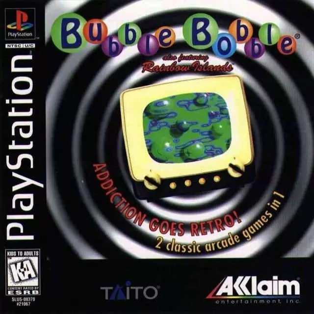 Jeux Playstation PS1 - Bubble Bobble also featuring Rainbow Islands
