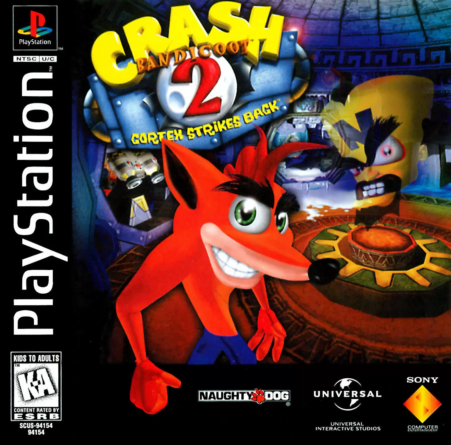 Jeux Playstation PS1 - Crash Bandicoot 2: Cortex Strikes Back