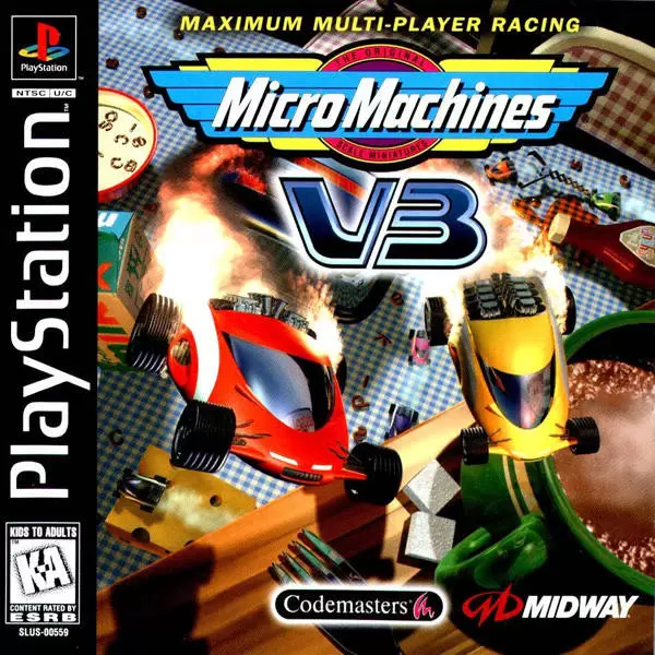 Jeux Playstation PS1 - Micro Machines V3
