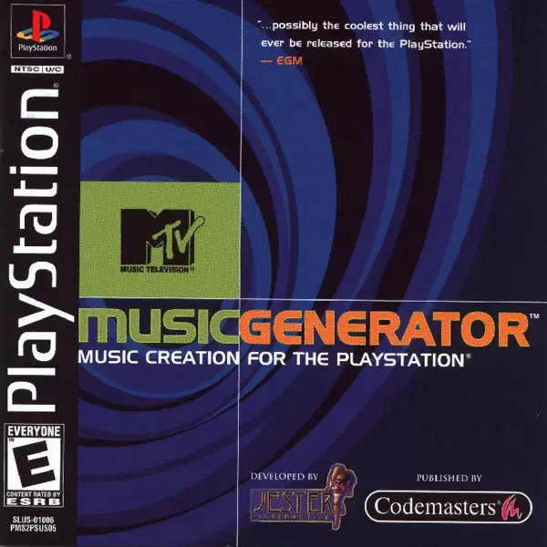 Jeux Playstation PS1 - MTV Music Generator