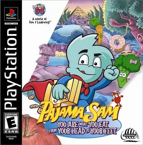Jeux Playstation PS1 - Pajama Sam: You Are What You Eat From Your Head To Your Feet