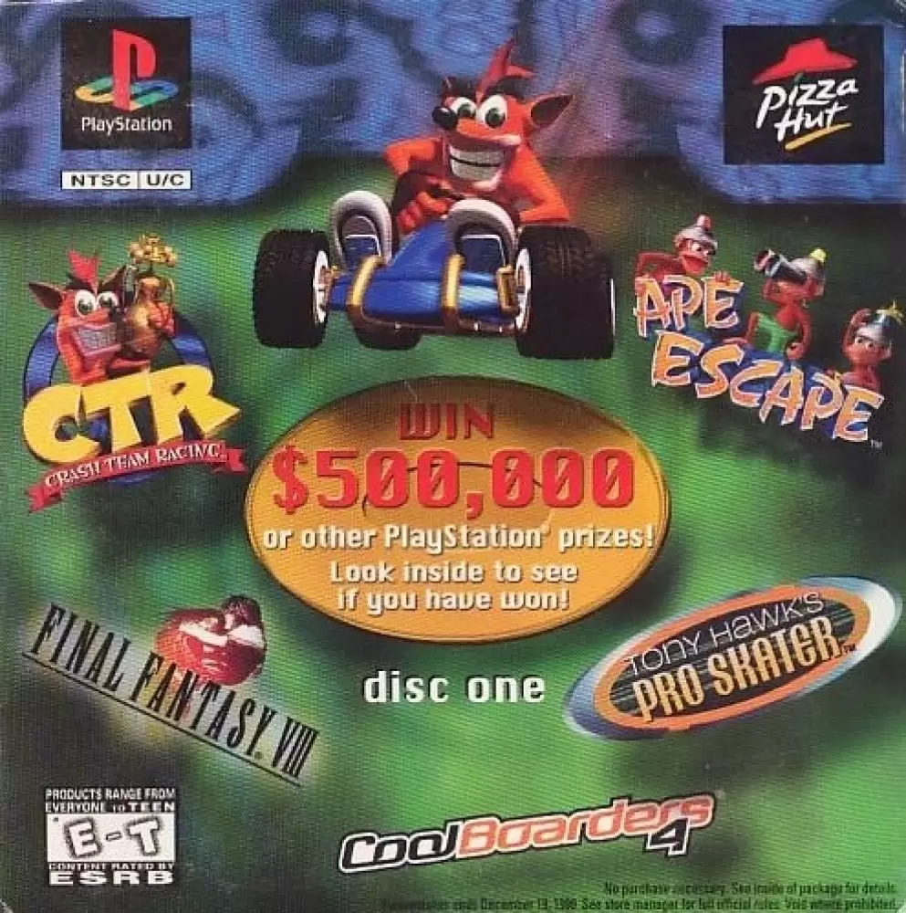 Playstation games - Pizza Hut Disc One