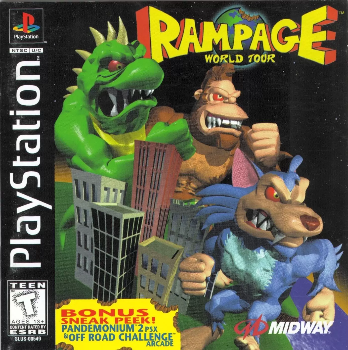 Jeux Playstation PS1 - Rampage World Tour