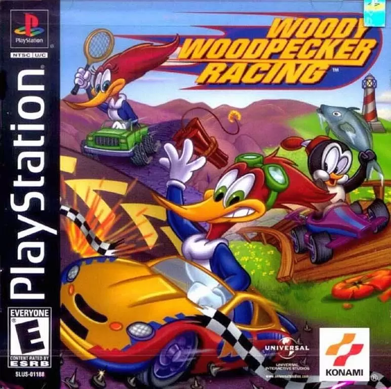 Jeux Playstation PS1 - Woody Woodpecker Racing