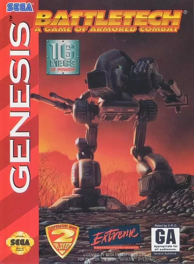 Sega Genesis Games - Battletech: A Game of Armored Combat