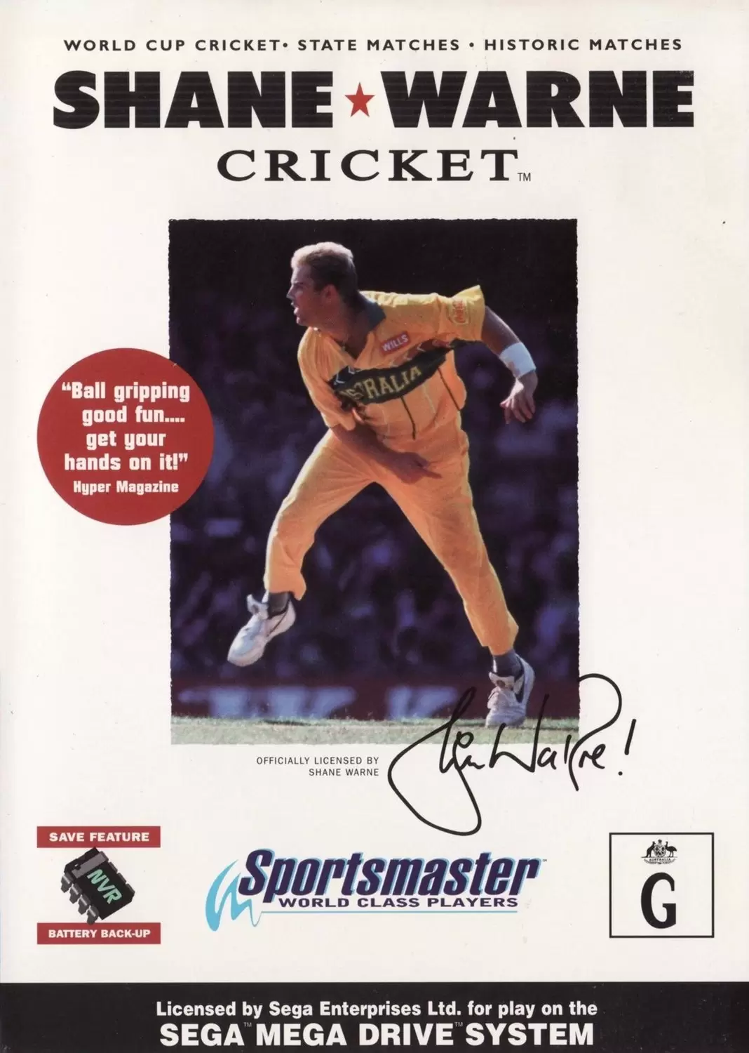 Sega Genesis Games - Shane Warne Cricket