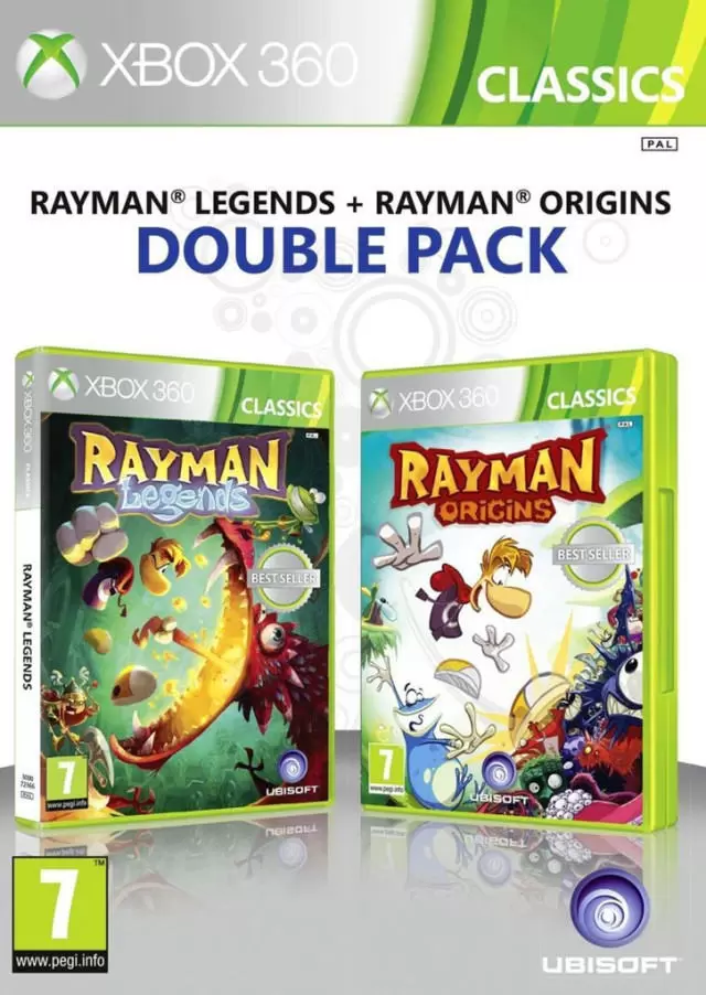 Jeux XBOX 360 - Rayman Legends + Rayman Origins Double Pack