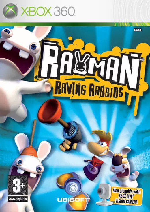 Jeux XBOX 360 - Rayman Raving Rabbids