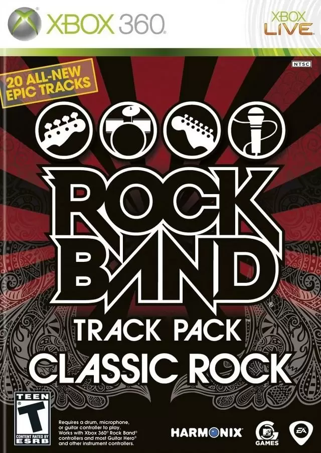 XBOX 360 Games - Rock Band Track Pack Classic Rock