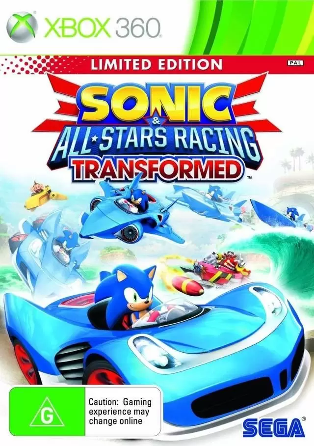 Jeux XBOX 360 - Sonic & All-Stars Racing Transformed