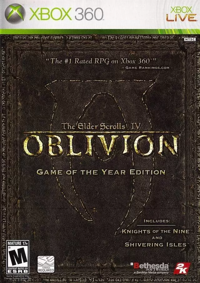 Jeux XBOX 360 - The Elder Scrolls IV: Oblivion - Game of the Year Edition