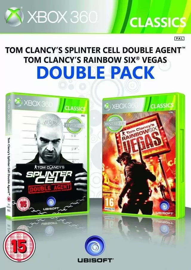 Jeux XBOX 360 - Tom Clancy\'s Splinter Cell Double Agent / Rainbow Six Vegas Double Pack