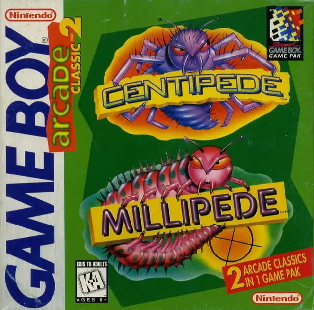 Game Boy Games - Arcade Classic 2: Centipede/Millipede