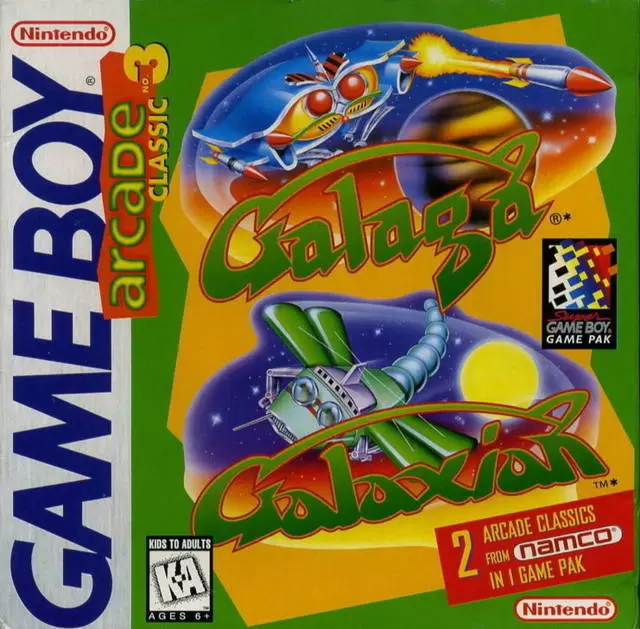 Jeux Game Boy - Arcade Classic 3: Galaga/Galaxian