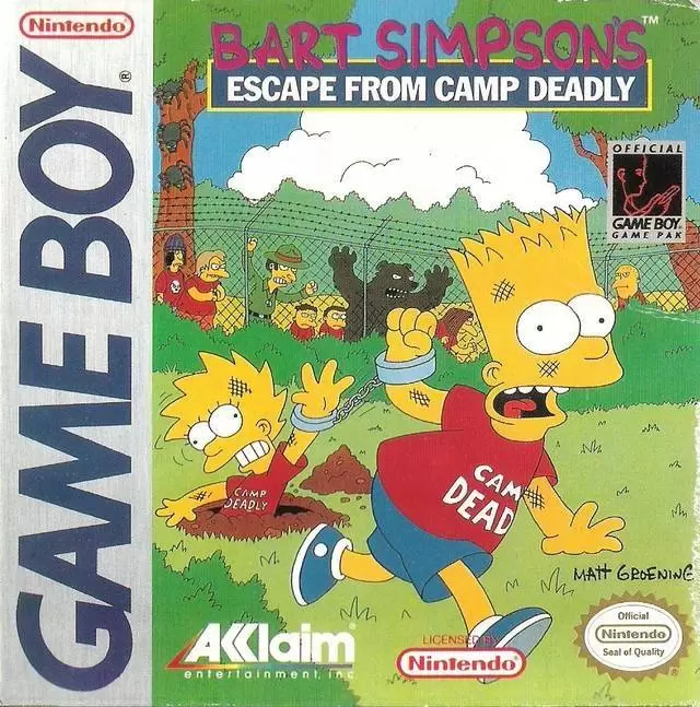 Jeux Game Boy - Bart Simpson\'s Escape from Camp Deadly