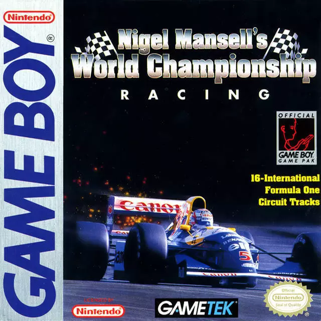 Jeux Game Boy - Nigel Mansell\'s World Championship Racing