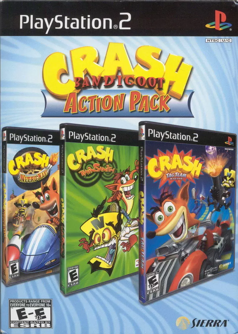 Jeux PS2 - Crash Bandicoot Action Pack