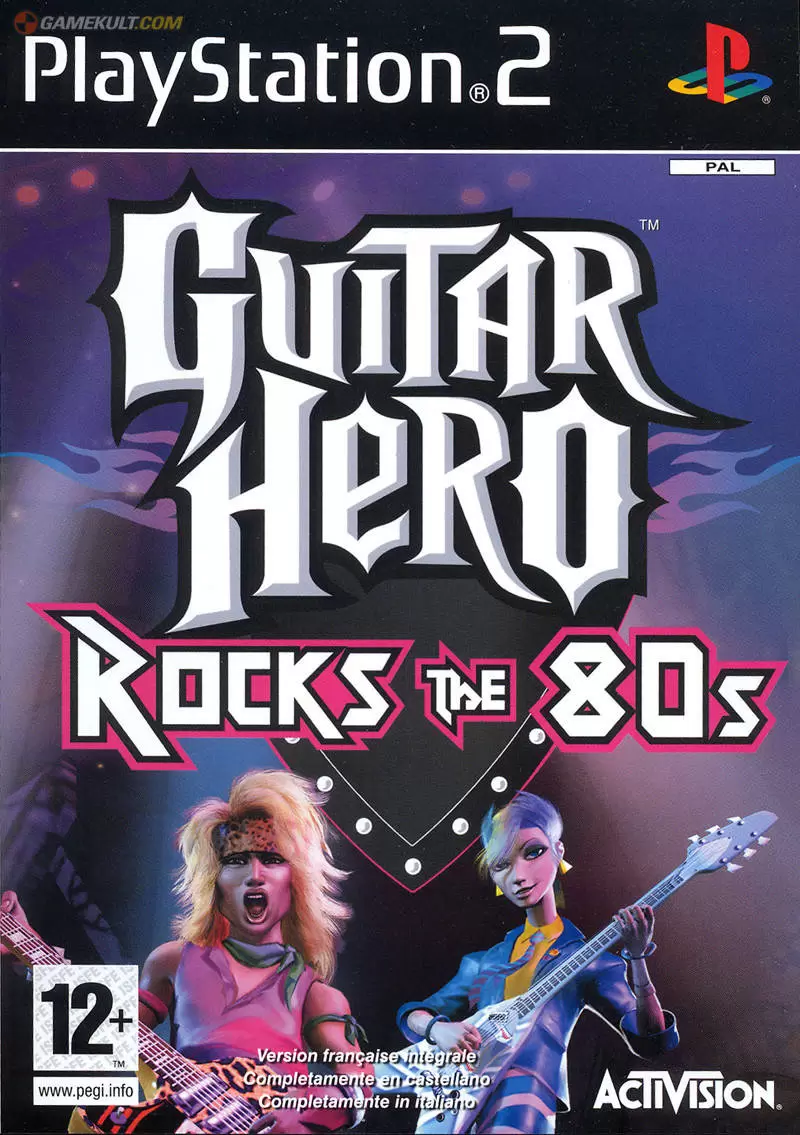 Jeux PS2 - Guitar Hero: Rocks the 80s